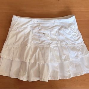 Lululemon White Ruffle Skirt